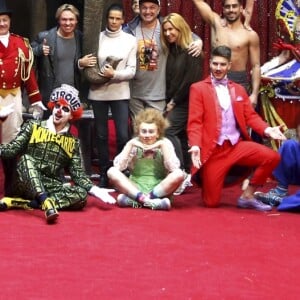 La princesse Stéphanie de Monaco pose avec une partie des artistes programmés lors du Festival International de cirque de Monte-Carlo sous le chapiteau de Fontvieille à Monaco le 15 janvier 2019. Le Festival se déroule du 17 au 27 janvier. © Jean-François Ottonello / Nice Matin / Bestimage