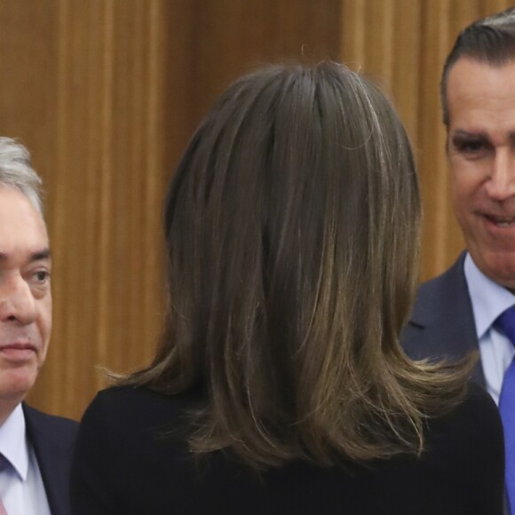 La reine Letizia d'Espagne en audience au palais de la Zarzuela à Madrid le 18 janvier 2019.
