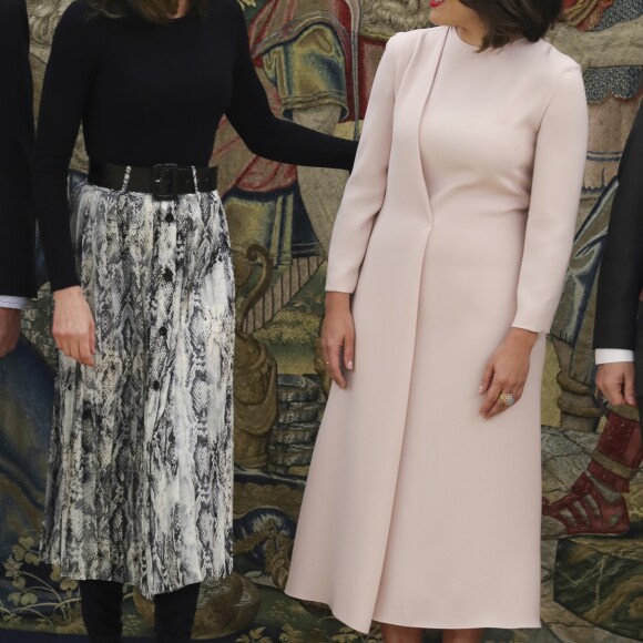 La reine Letizia d'Espagne en audience au palais de la Zarzuela à Madrid le 18 janvier 2019.