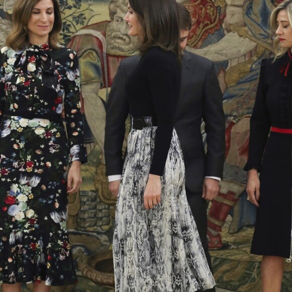 La reine Letizia d'Espagne en audience au palais de la Zarzuela à Madrid le 18 janvier 2019.