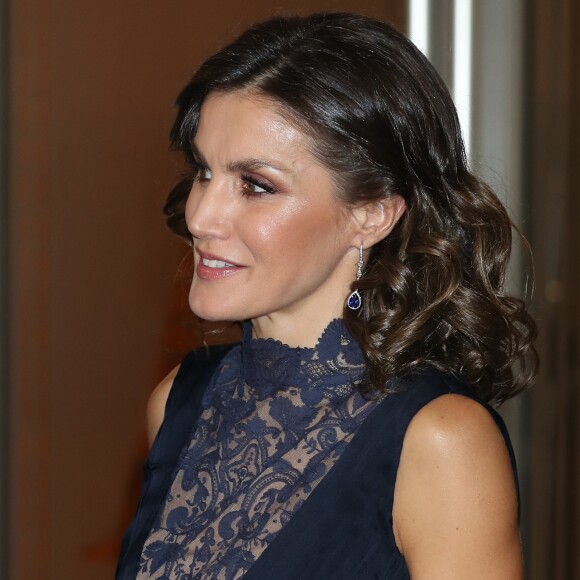 La reine Letizia d'Espagne lors du concert de commémoration du quarantième anniversaire de la constitution espagnole à Madrid le 5 décembre 2018.