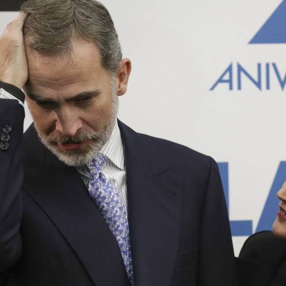 La reine Letizia d'Espagne lors du 20e anniversaire du journal La Razon le 5 novembre 2018 à Madrid.