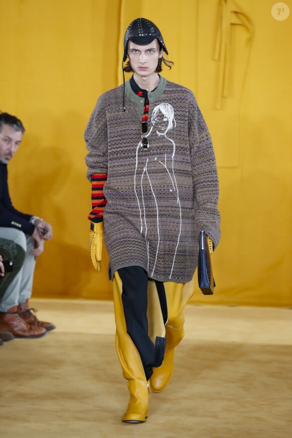 Défilé de mode Loewe collection Automne-Hiver 2019/20 lors de la fashion week Homme à Paris, le 19 janvier 2019.