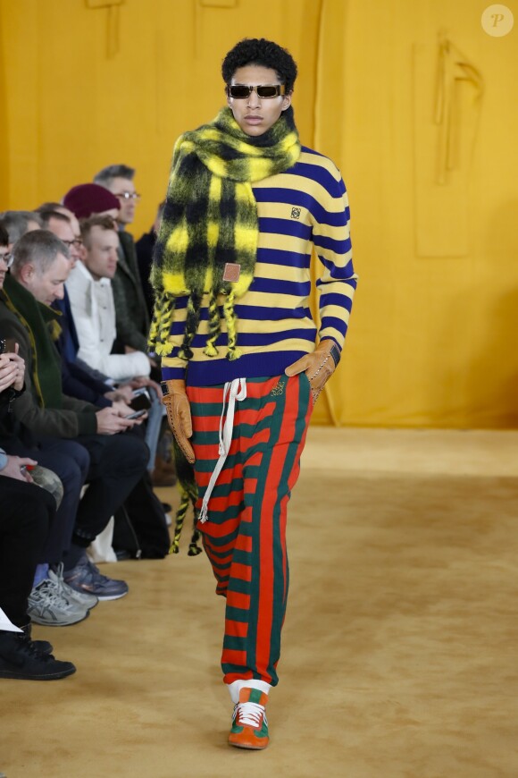 Défilé de mode Loewe collection Automne-Hiver 2019/20 lors de la fashion week Homme à Paris, le 19 janvier 2019.
