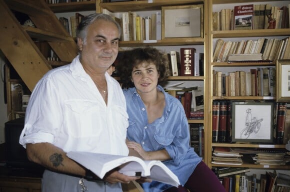 Archives - Rendez-vous avec François Perrot et sa compagne Fabienne à leur domicile à Montmartre. Juillet 1989 © Jean Lenoir via Bestimage