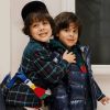 Les enfants de Jean-Roch et Anaïs Monory, Cielo et Santo, défilent pour Bonpoint. Paris, le 23 janvier 2019.