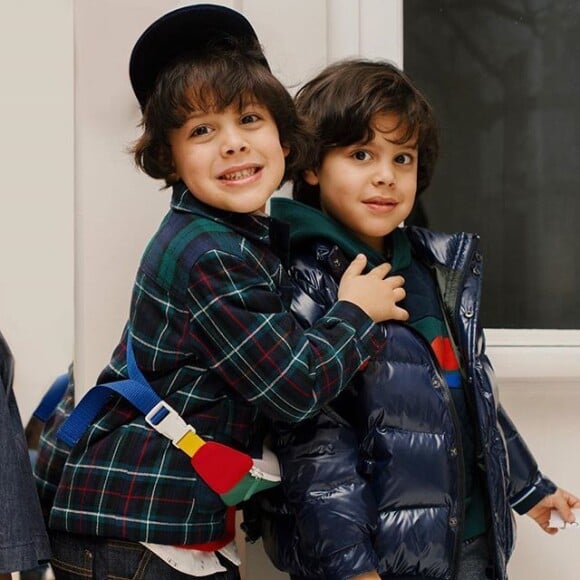 Les enfants de Jean-Roch et Anaïs Monory, Cielo et Santo, défilent pour Bonpoint. Paris, le 23 janvier 2019.