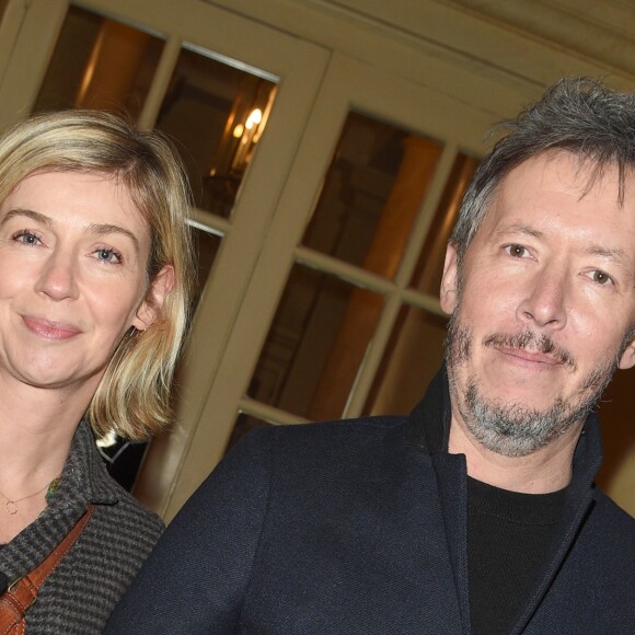 Jean-Luc Lemoine et sa compagne Adeline - People à la générale du woman show "Vive Demain !" de Michèle Bernier au théâtre des Variétés à Paris le 28 janvier 2019. © Coadic Guirec/Bestimage