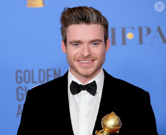 Richard Madden lors de la press room de la 76ème cérémonie annuelle des Golden Globe Awards au Beverly Hilton Hotel à Los Angeles, Calfornie, Etats-Unis, le 6 janvier 2019.