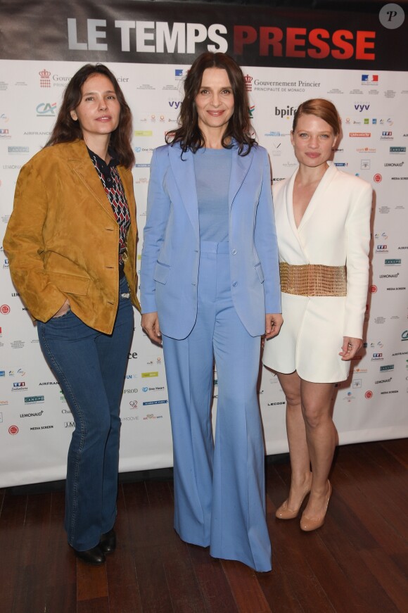Virginie Ledoyen, Juliette Binoche et Mélanie Thierry - Cérémonie d'ouverture du 8ème festival "Le Temps Presse" au cinéma Publicis à Paris, le 29 janvier 2019. © Coadic Guirec/Bestimage