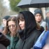 Mathilda May - Obsèques de Michel Legrand - Arrivées au cimetière du Père Lachaise à Paris le 1er février 2019