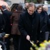 Didier van Cauwelaert - Obsèques de Michel Legrand - Arrivées au cimetière du Père Lachaise à Paris le 1er février 2019
