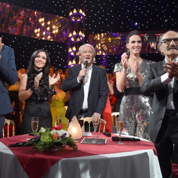 Exclusif - Gil Alma, Fabienne Carat, Patrick Sébastien, Linda Hardy et Gérard Hernandez - Enregistrement de l'émission "Le plus grand cabaret du monde" présentée par P.Sébastien et diffusée le 9 février 2019 sur France 2. Le 9 octobre 2018 © Giancarlo Gorassini / Bestimage