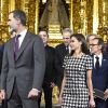 Le roi Felipe VI et la reine Letizia d'Espagne remettaient le 18 février 2019 les médailles d'or du mérite des Beaux-Arts lors d'une cérémonie au Palais de la Merced à Cordoue.