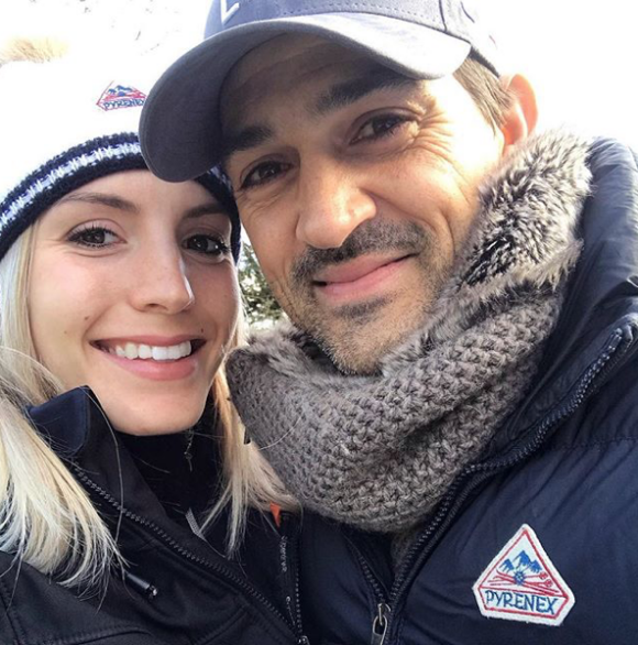 Jean-Pascal Lacoste et sa chérie Delphine Tellier à Urrugne en Aquitaine, le 11 février 2019.