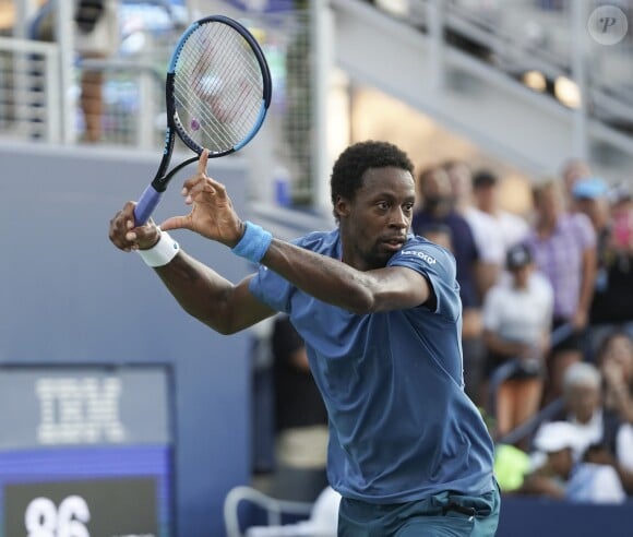 Le français Gael Monfils lors du premier tour de l'US Open 2018 contre l'argentin F.Bagnis au Centre national de tennis USTA Billie Jean King à New York, le 28 aout 2018.