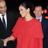 Le prince Harry, duc de Sussex, et Meghan Markle, duchesse de Sussex, enceinte, arrivent à l'aéroport de Casablanca dans le cadre de leur voyage officiel au Maroc, le 23 février 2019.