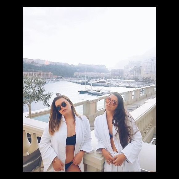 Camille Gottlieb et son amie Laura en détente aux Thermes marins de Monte-Carlo le 23 février 2019