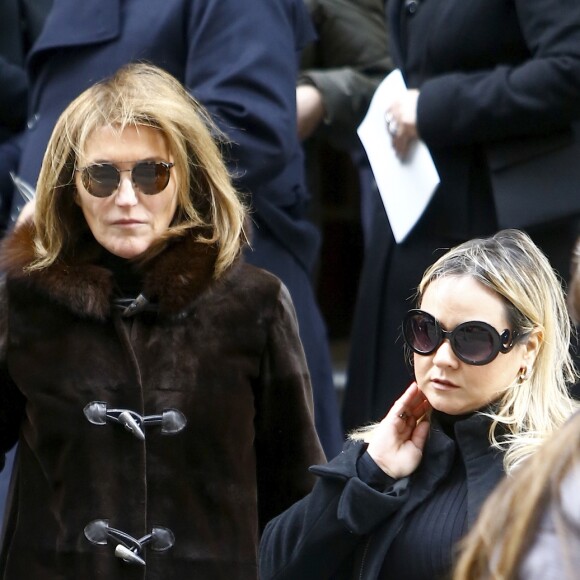 Cecilia Attias - Obsèques de Lee Radziwill (Caroline Lee Bouvier), la soeur de Jackie Kennedy, belle soeur de JFK, en l'église Saint Thomas More à New York le 25 février 2019.