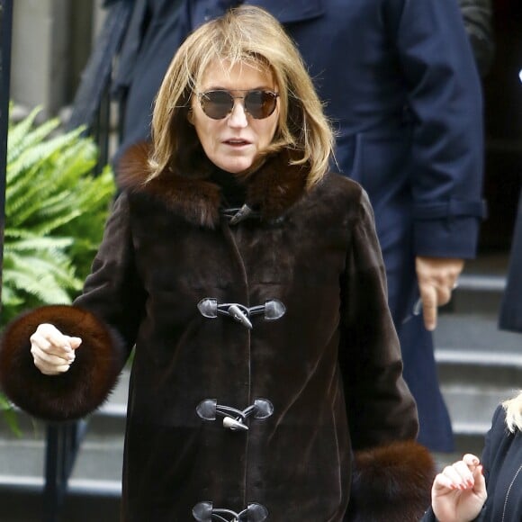 Cecilia Attias - Obsèques de Lee Radziwill (Caroline Lee Bouvier), la soeur de Jackie Kennedy, belle soeur de JFK, en l'église Saint Thomas More à New York le 25 février 2019.