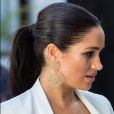 Le prince Harry, duc de Sussex et Meghan Markle, duchesse de Sussex, enceinte, en visite au "Andalusian Gardens" à Rabat lors de leur voyage officiel au Maroc, le 25 février 2019.  Britain's Prince Harry and Meghan, Duchess of Sussex hear about youth empowerment in Morocco from a number of young social entrepreneurs. TRH will see traditional Moroccan arts and crafts on display in the walled public garden amid exotic plants, flowers and fruit trees on 25th February 2019 in Rabat, Morocco.25/02/2019 - Rabat
