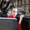 Sofia Carson - Sortie des people après le défilé de mode Valentino collection prêt-à-porter Automne-Hiver 2019/2020 lors de la fashion week à Paris, le 3 mars 2019.