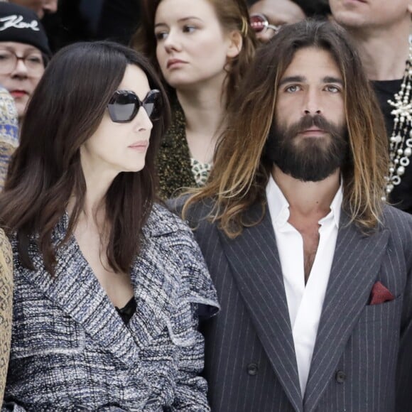 Monica Bellucci et son compagnon Nicolas Lefebvre - People au défilé de mode Prêt-à-Porter automne-hiver 2019/2020 "Chanel" à Paris. Le 5 mars 2019 © Olivier Borde / Bestimage