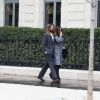 Exclusif - Monica Bellucci et son compagnon Nicolas Lefebvre arrivent au déjeuner Chanel après le défilé lors de la fashion week à Paris, le 5 mars 2019.