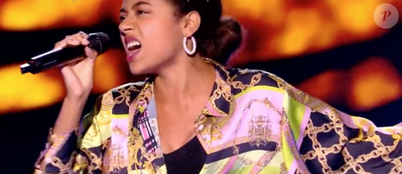 Whitney dans "The Voice 8" sur TF1, le 9 mars 2019.