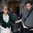 Celine Dion, avec Pepe Munoz, sort de l'hôtel de Crillon pour se rendre à un rendez-vous dans Paris le 25 janvier 2019.