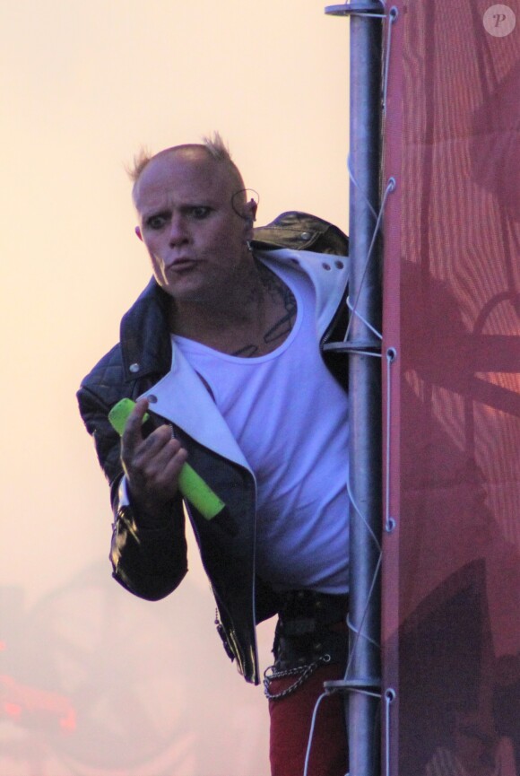 Keith Flint (The Prodigy) à Moscou en juin 2014. 