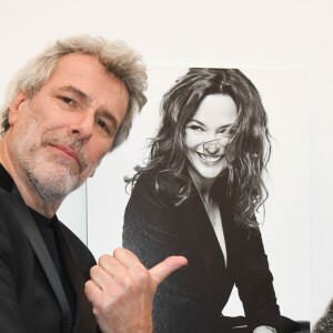 Stéphane de Bourgies et Sandrine Quétier - Vernissage de l'exposition "Quand le masque tombe" de Stéphane de Bourgies sur le toit de la Grande Arche de la Défense, le 12 mars 2019.© Coadic Guirec/Bestimage