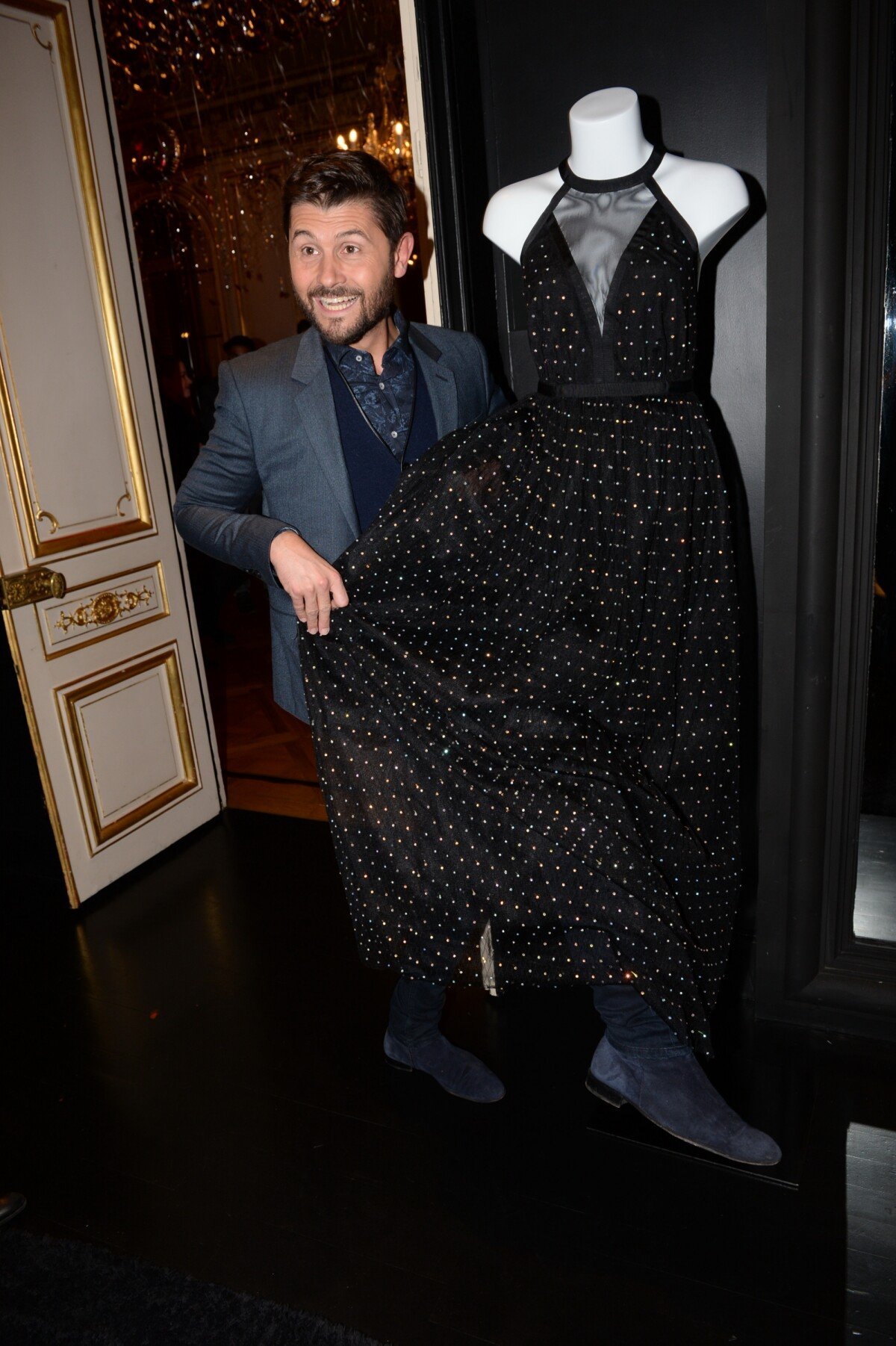 Photo : Christophe Beaugrand à la soirée de lancement la nouvelle