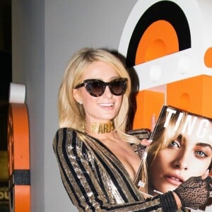 Paris Hilton lors de la soirée du magazine Tings de Vas J Morgan au Chicco Cafe lors de la Fashion Week masculine automne-hiver 2019/20 de Milan, Italie, le 13 janvier 2019.