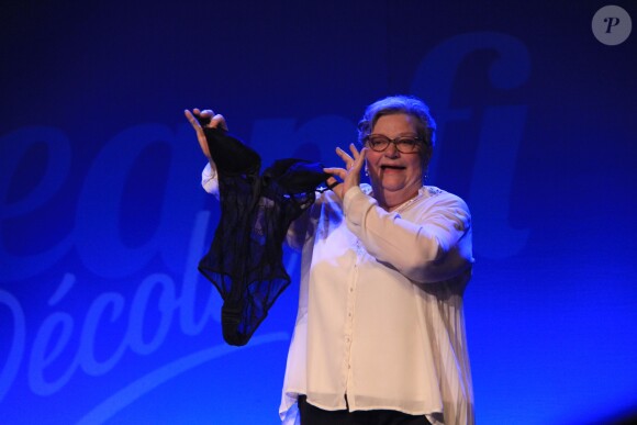 Exclusif - Jeanfi Janssens (Jean-Philippe Janssens) et sa mère lors du spectacle "JeanFi décolle" dans la salle mythique du music-hall Bobino à Paris, France, le 15 mars 2019. © Philippe Baldini/Bestimage