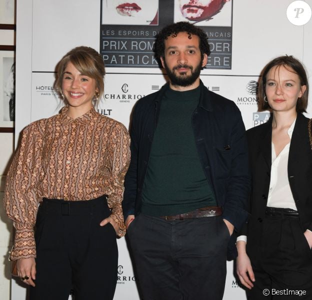 Alice Isaaz, William Lebghil et Diane Rouxel - Conférence de presse du Prix Romy Schneider et Patrick Dewaere au Cinéma Le Mac Mahon à Paris, le 21 mars 2019.