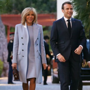 Le président de la République Française Emmanuel Macron et la première dame Brigitte Macron reçoivent président de la République populaire de Chine, Xi Jinping et la première dame Peng Liyuan, à la villa Kerylos de Beaulieu-sur-mer, le 24 mars 2019. © Sébastien Botella/Nice Matin/Bestimage