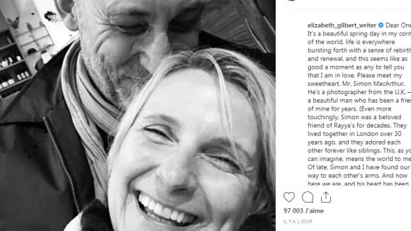 Elizabeth Gilbert en couple avec un ami proche de sa compagne, morte d'un cancer