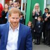 Le prince Harry à l'école primaire catholique Saint Vincent à Acton près de Londres le 20 mars 2019.