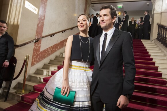 Guillaume Canet et sa compagne Marion Cotillard - 40ème cérémonie des César au théâtre du Châtelet à Paris, le 20 février 2015.