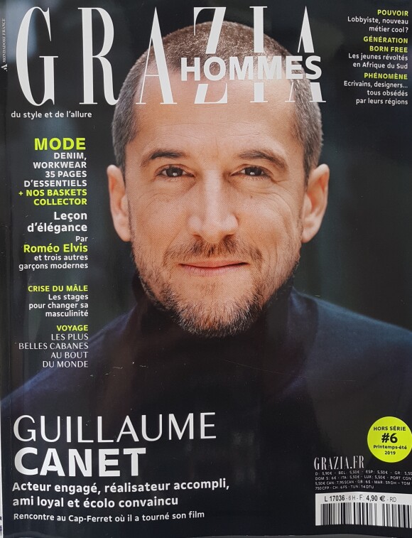 Guillaume Canet en couverture de Grazia Hommes - printemps-été 2019