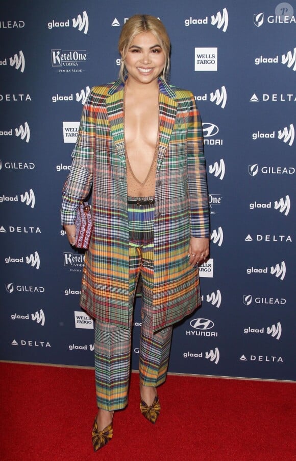 Hayley Kiyoko au photocall de la soirée des 30ème "GLAAD Media Awards" au Beverly Hilton Hotel à Beverly Hills, Los Angeles, le 28 mars 2019.