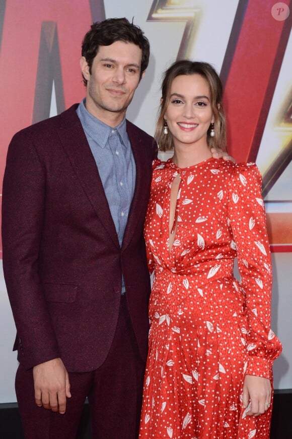 Leighton Meester, Adam Brody à la première de "Shazam!" au cinéma TCL Chinese Theatre à Los Angeles, le 28 mars 2019.