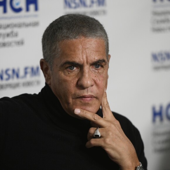 L'acteur français Samy Naceri en conférence de presse à Moscou pour présenter le film Teacher dont les premiers tours de manivelle débuteront en mars 2019 dans la capitale russe, sous la direction de son frère Bibi Naceri.