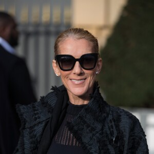 Céline Dion sort de l'hôtel de Crillon à Paris le 1er février 2019.