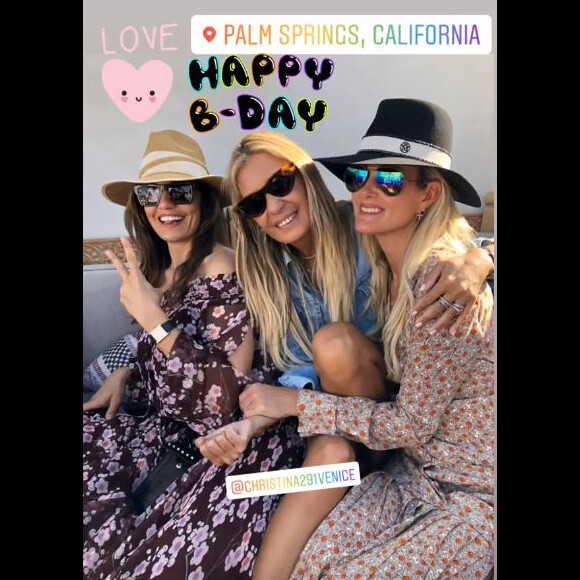 Laeticia Hallyday souhaite un joyeux anniversaire à son amie Christina sur Instagram le 1er avril 2019.