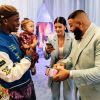 Kylie Jenner, Travis Scott et DJ Khaled à la grande fête d'anniversaire organisée pour le premier anniversaire de Stormi le 9 février 2019.