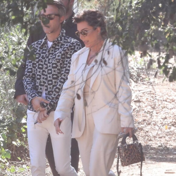 Kris Jenner - Les célébrités se rendent à la messe dominicale pour assister au service de Kanye West à Los Angeles, le 17 mars 2019.