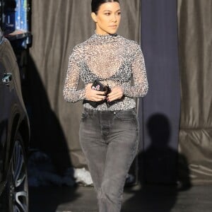 Exclusif - Kourtney Kardashian à la sortie de studios de télévision à Los Angeles, le 28 mars 2019.