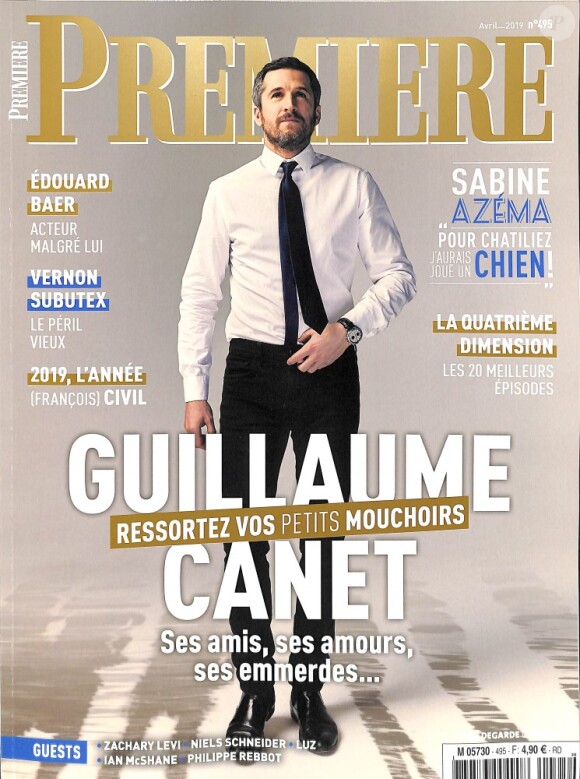 Le magazine Première avec Guillaume Canet - avril 2019